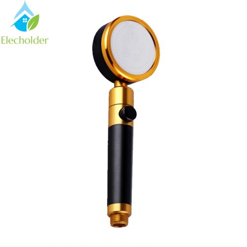 Black Golden Filter High Pressure Water Handheld Shower Head