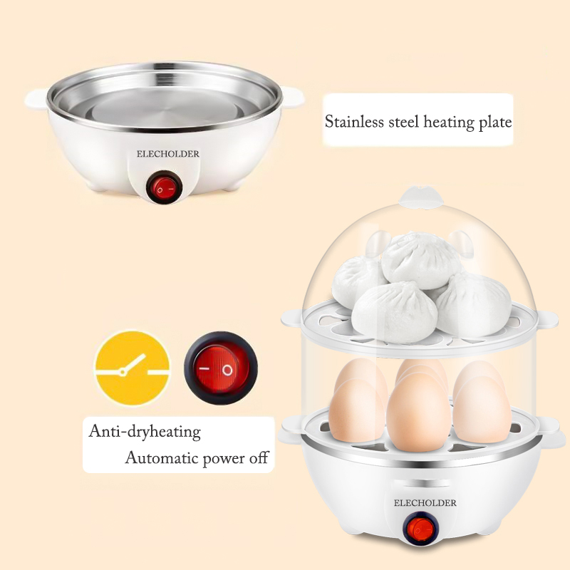 Quickly Rapid Egg-Maker Food Vegetable Steamer Electric Egg Cooker Boiler With Auto Shut Off Feature