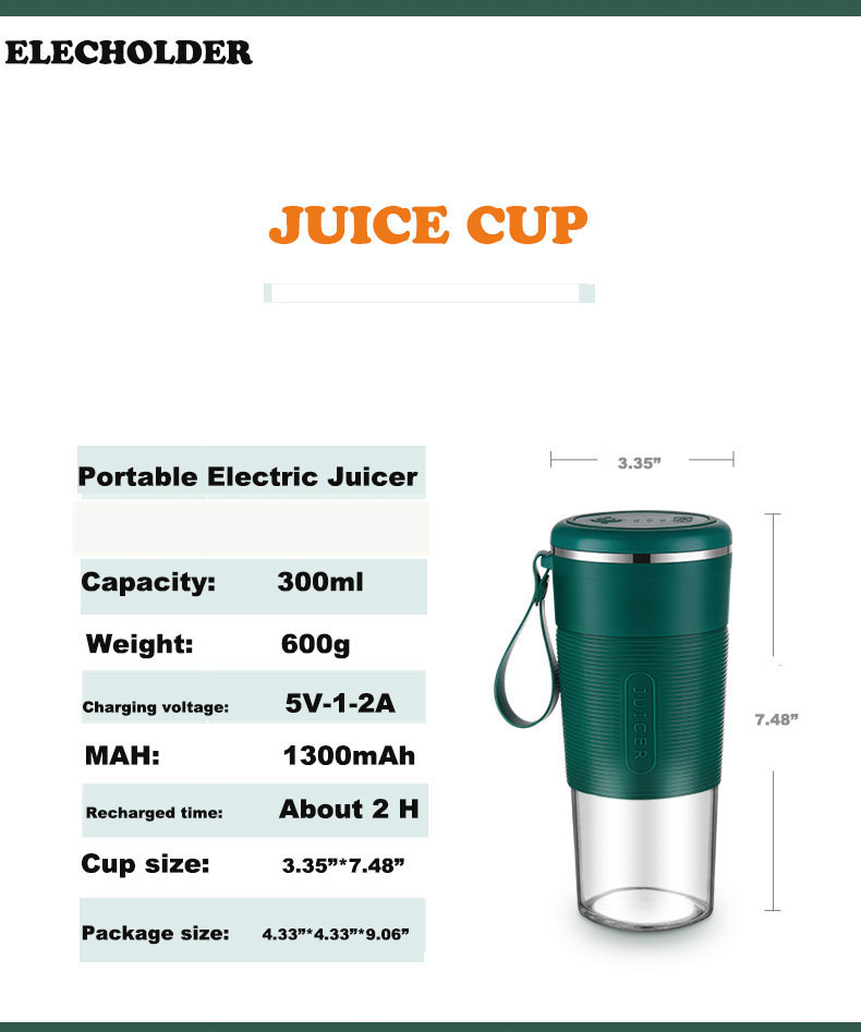 Portable juicer small fruit juice cup home Fried juice machine charging mini cup type