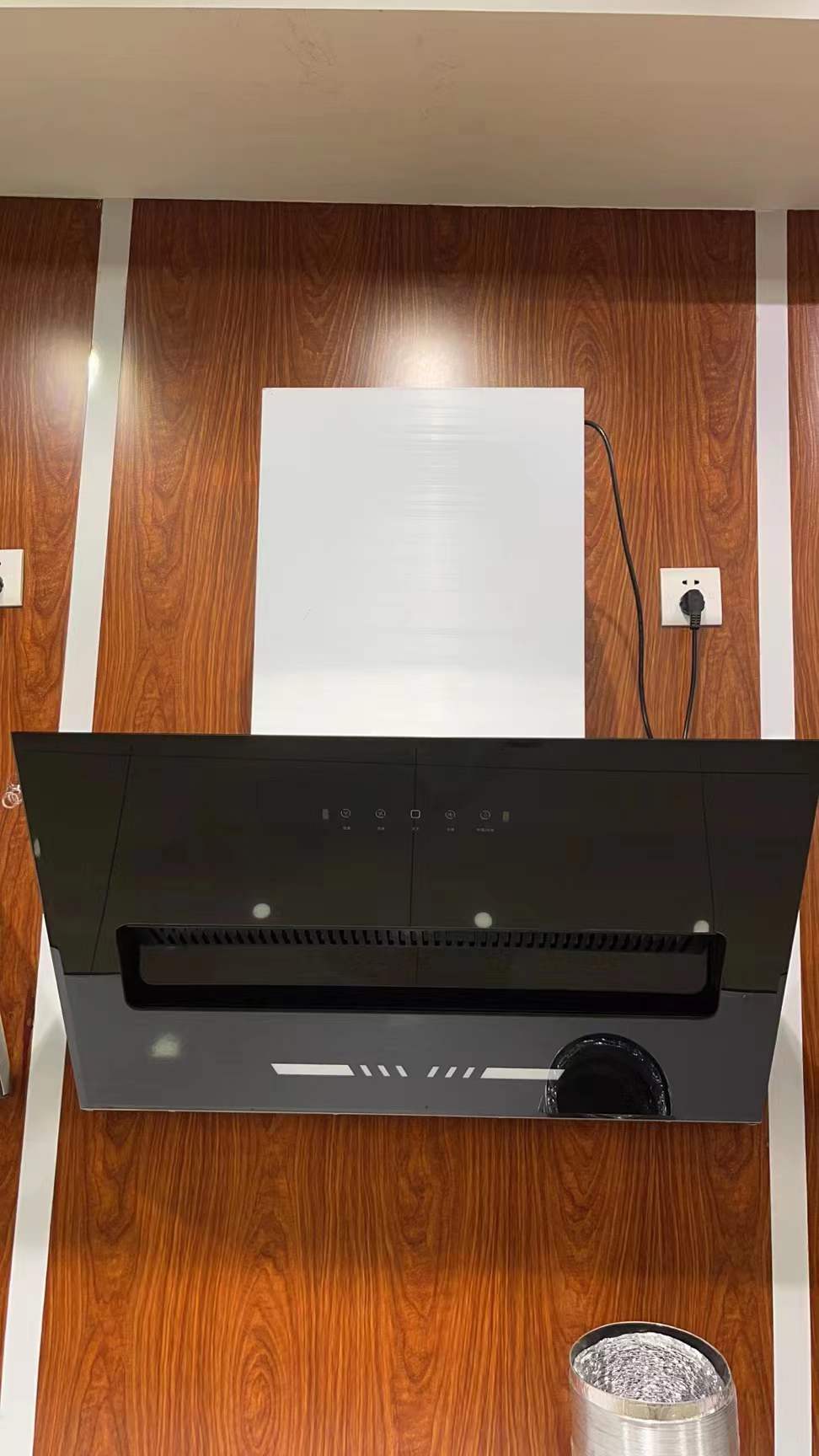 Toughened Glass Wall Mounted Home Kitchen Appliance Cooker Hood with Smaller Chimney Cooker